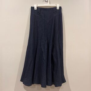 Circle T Dark Blue A-Line Skirt